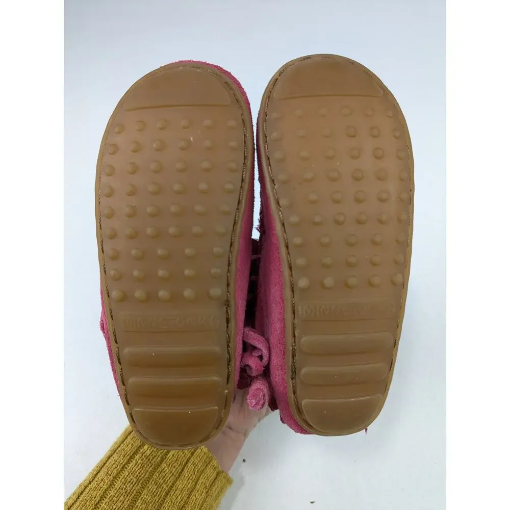 Minnetonka Toddler 5 Pink Leather Fringe Ankle Boots